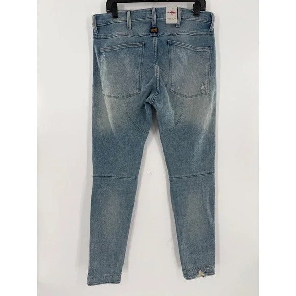 G-Star Raw 5620 3D Skinny Mens Distressed Jeans W33 L34 Bright Saigon Blue NEW